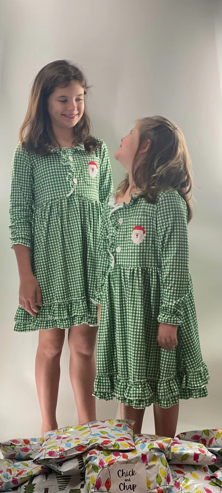Long sleeve Christmas knee length gown 6 C10-7
