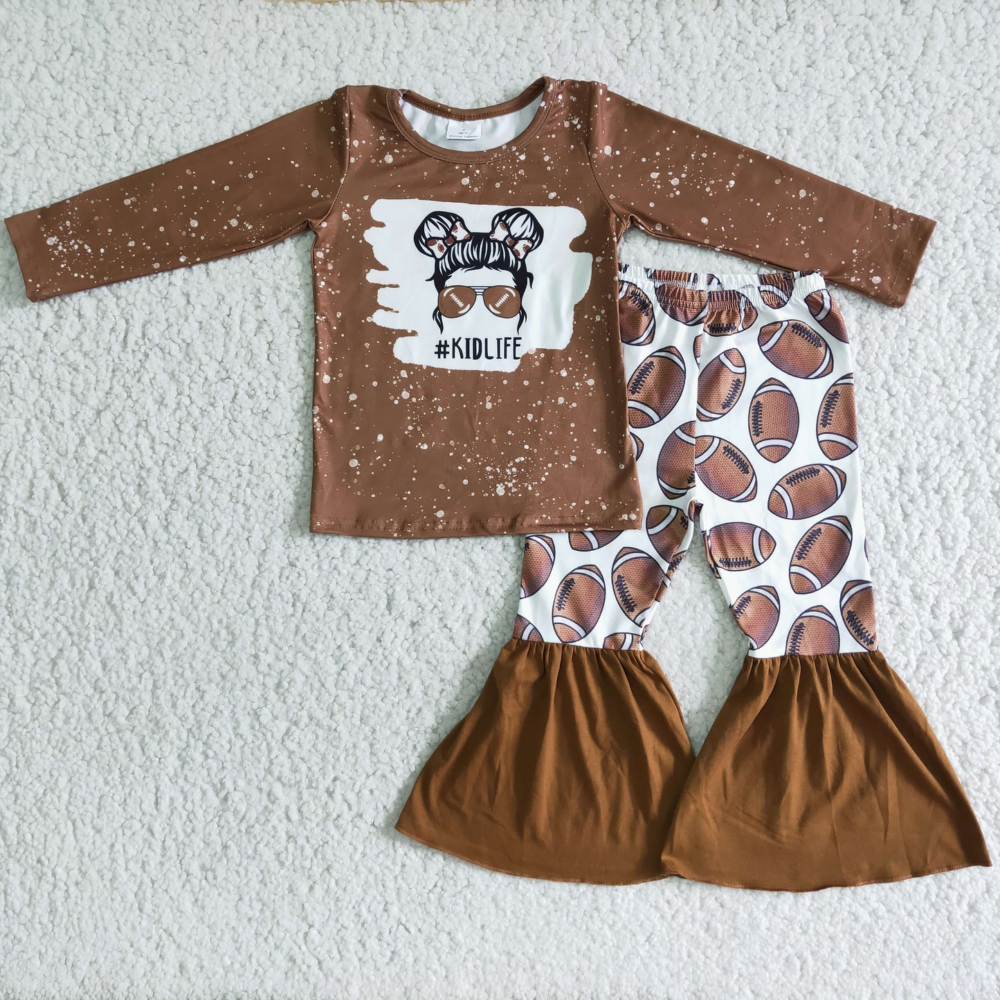 (Promotion) Long sleeve bell bottom pants outfits 6 C11-1