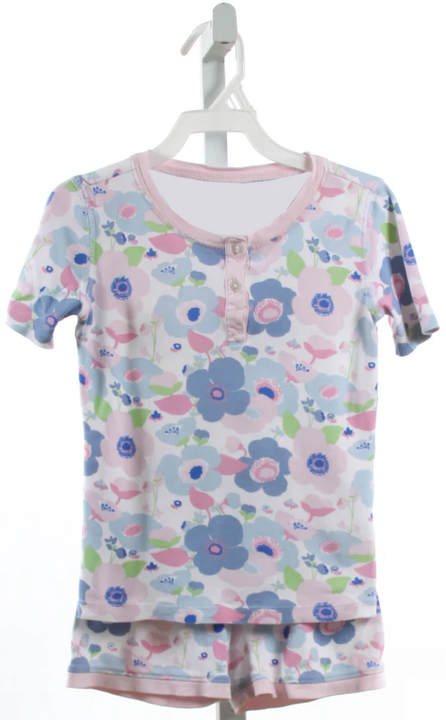 (Split Order Preorder) Deadline Aug 26 Colorful Flowers Print Shorts Girls Summer Pajamas Clothes Set