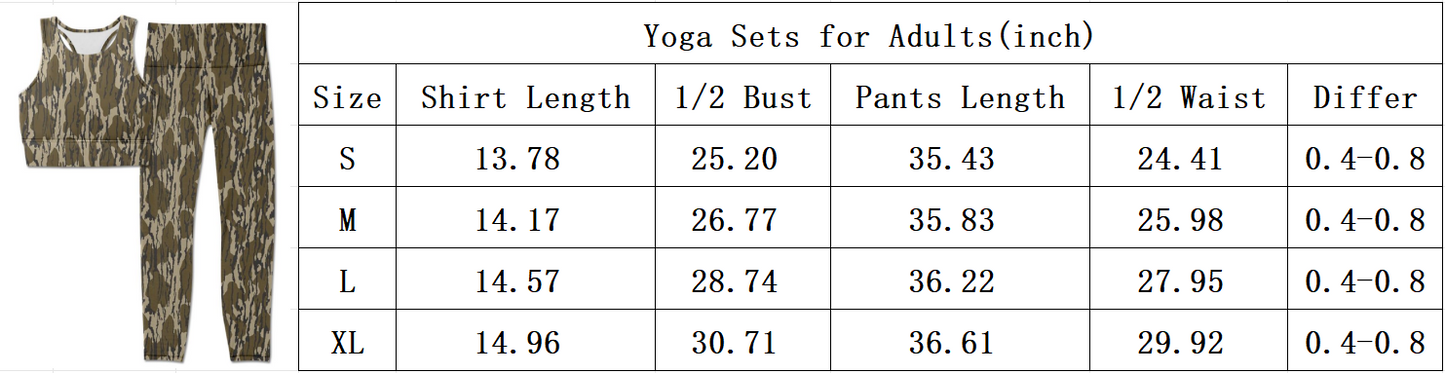 GSPO1461 Adult Camo Print Woman Yoga Clothes Set