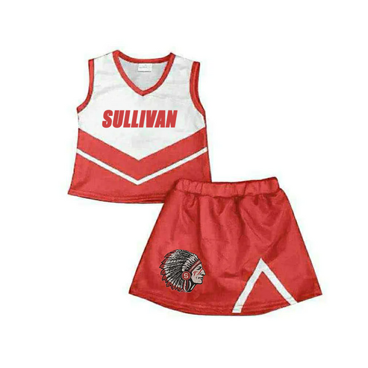 (Custom Design Preorder MOQ 5) Team's SULLIVAN Top Skirts Shorts Girls Summer Clothes Sets