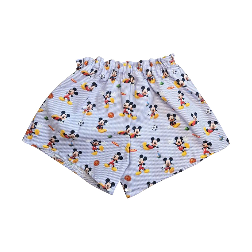 (Custom Design Preorder MOQ 5) Cartoon Mouse Print Kids Summer Shorts