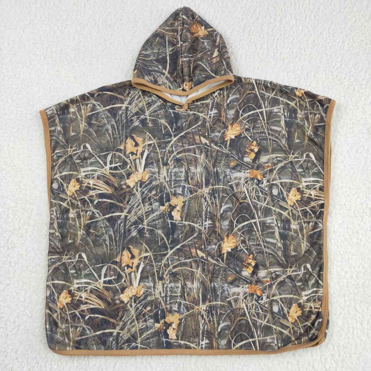 S0439 Camo Branch Print Kids Terry Swim Towel Cover Ups