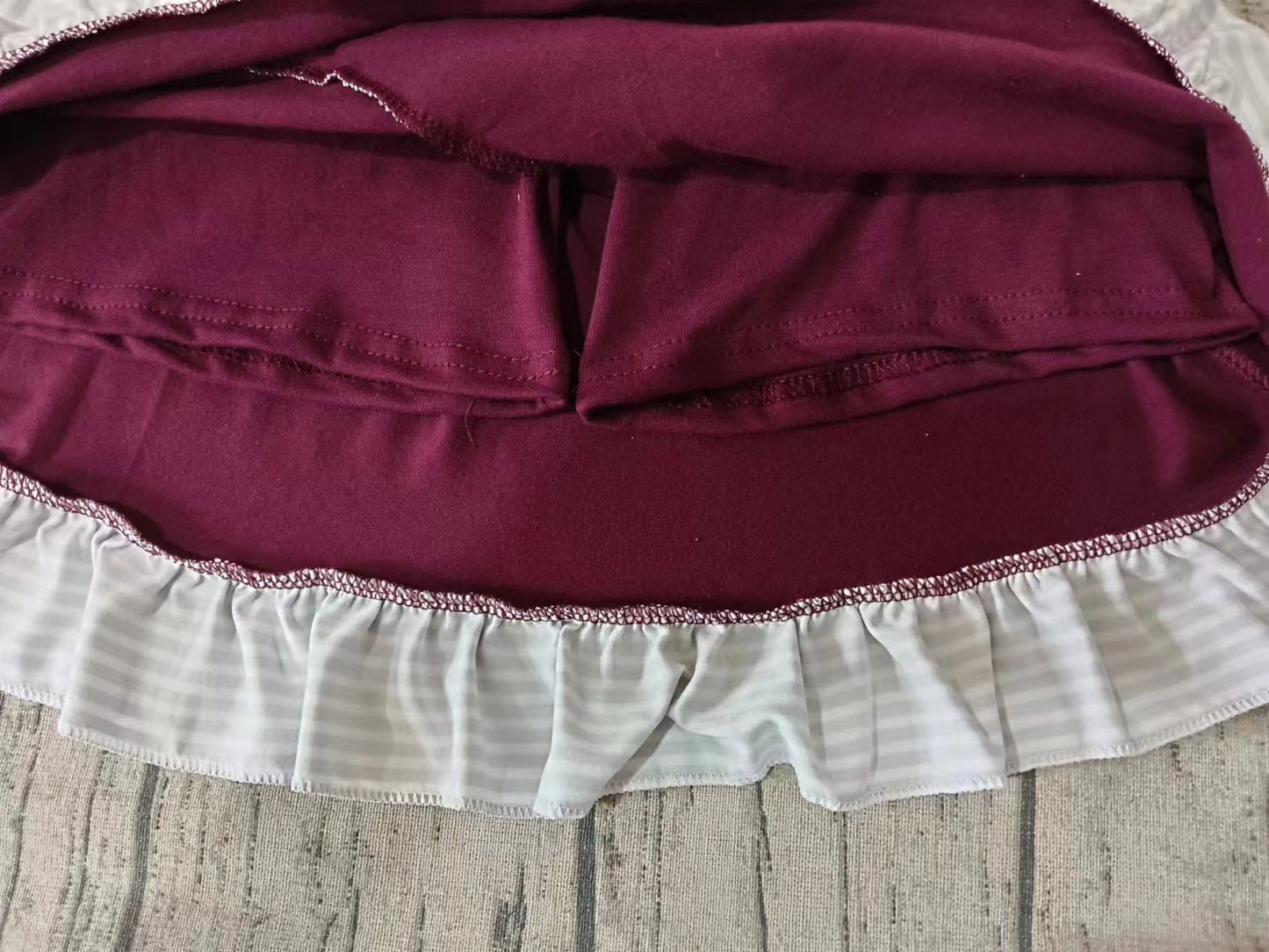 (Custom Design Preorder MOQ 5) Team's Football Print Skirts With Shorts Girls Summer Clothes Set