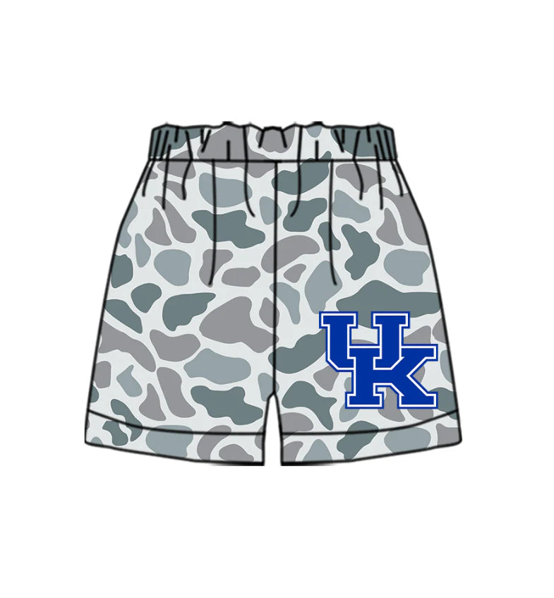 (Custom Design Preorder MOQ 5 Each Item)Team's Kentucky Camo Print Sibling Matching Clothes