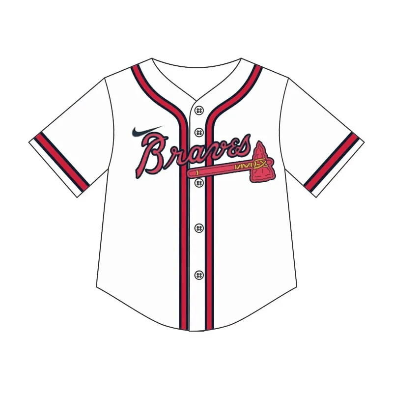 (Custom Design Preorder MOQ 5 ) Team's BRAVES Print Boys Tee Shirts Top