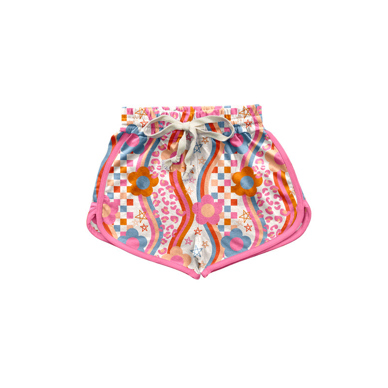 (Custom Design Preorder MOQ 5) Flowers Print Girls Summer Shorts