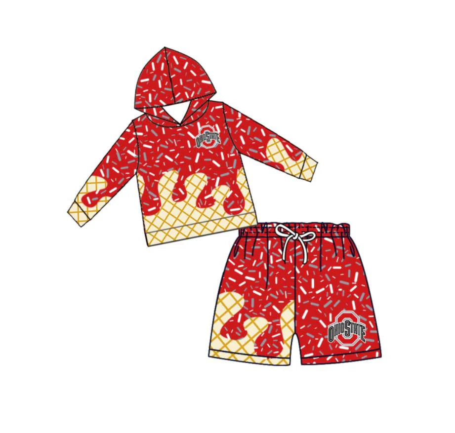 (Custom Design Preorder MOQ 5 Each Item)Team's OHIO STATE Print Sibling Matching Clothes
