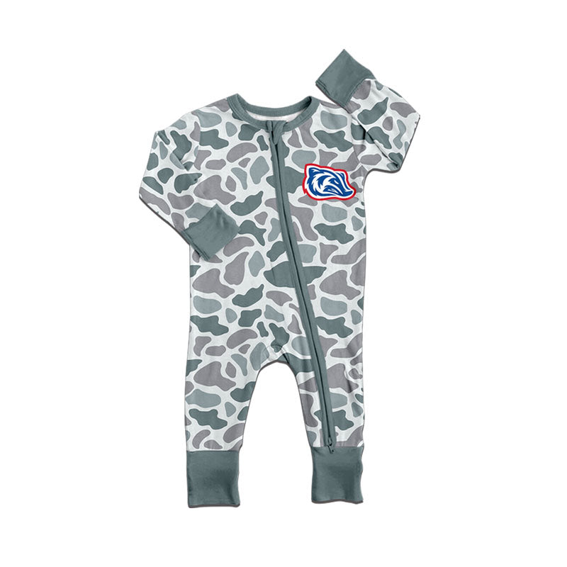 (Custom Design Preorder MOQ 5 Each Item)Team's Arkadelphia Badgers Camo Print Sibling Matching Clothes