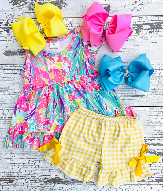 (Promotion)Sleeveless ruffles shorts summer outfits   E8-19