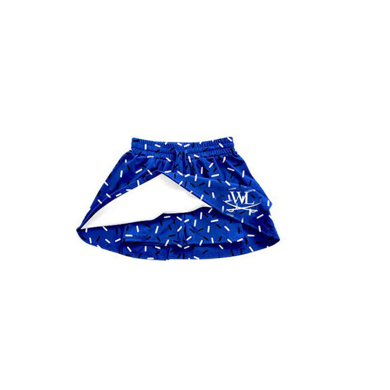 (Custom Design Preorder MOQ 5 Each Item) Team's WL Sprinkles Blue Print Summer Bottom Skirts Shorts Mom and Me Matching Clothes