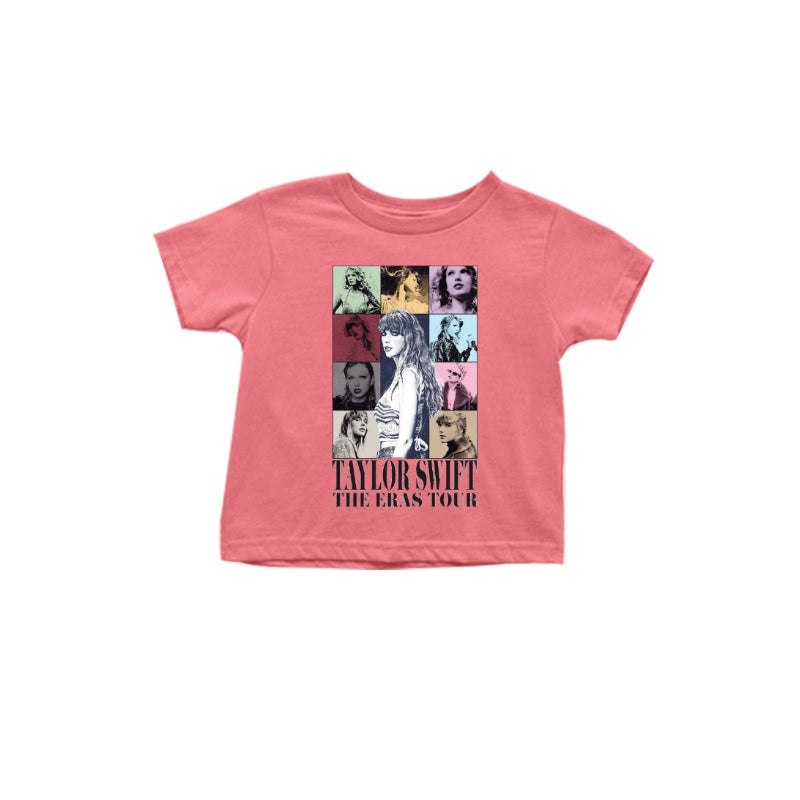 (Custom Design Preorder MOQ 5) Watermelon Singer Print Girls Summer Tee Shirts Top