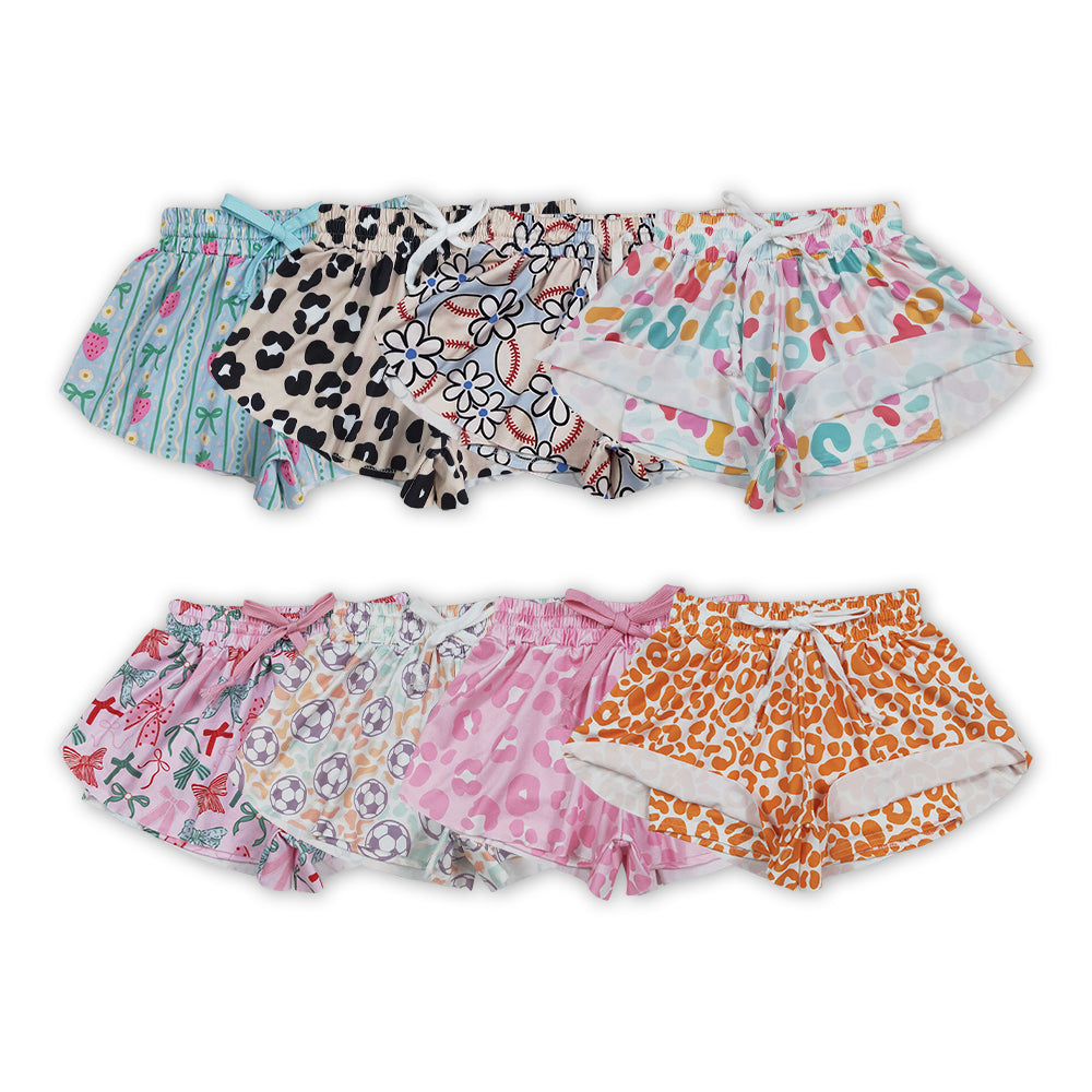 8 Print Girls Summer Bottom Flutter Shorts Sisters Wear