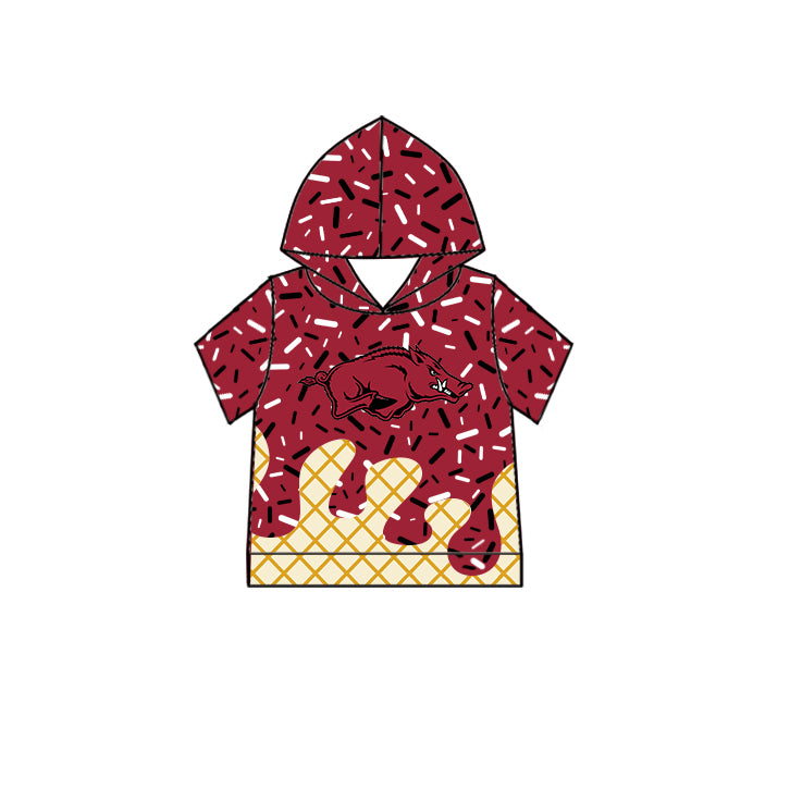 (Custom Design Preorder MOQ 5 Each Item)Team's Arkansas Sprinkles Print Sibling Matching Clothes