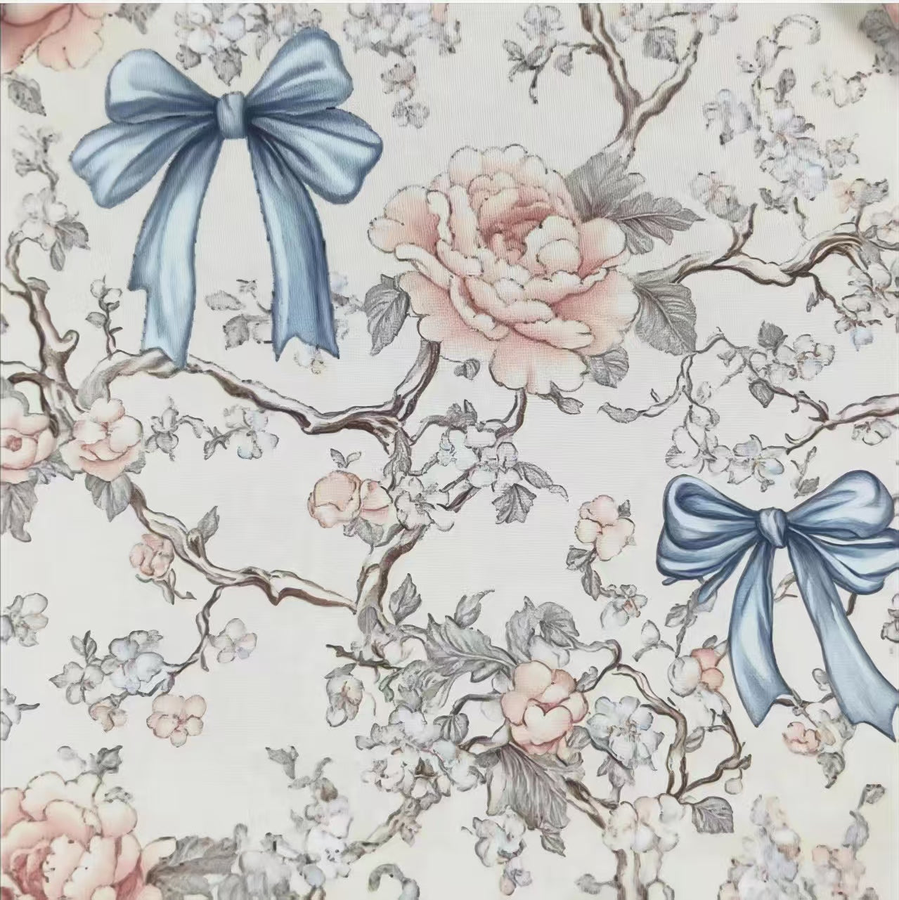 (Custom Design Preorder MOQ 5) Flowers Bows Print Baby Girls Long Sleeve Romper