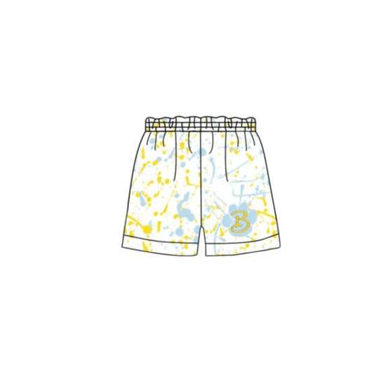 (Custom Design Preorder MOQ 5 Each Design) Team's Bath Wildcats Print Summer Bottom Shorts Mom and Me Matching Clothes