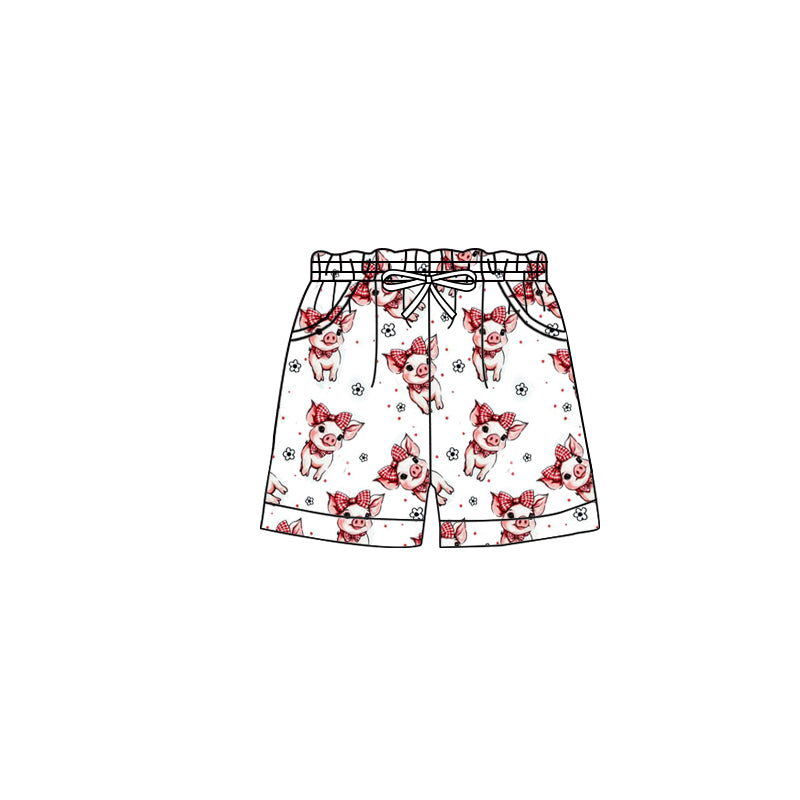 (Custom Design Preorder MOQ 5 Each Design) Pig Flowers Print Family Summer Matching Clothes