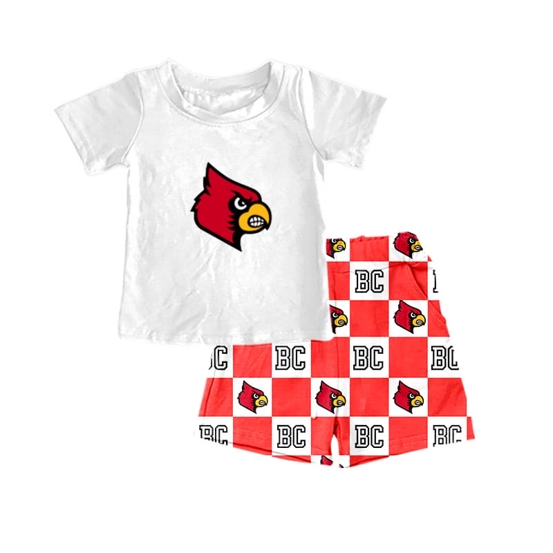 (Custom Design Preorder MOQ 5) Team's BC Bird Print Boys Summer Clothes Set