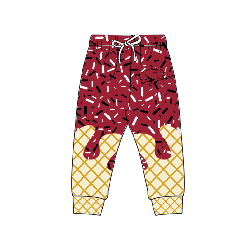 (Custom Design Preorder MOQ 5 Each Item)Team's Arkansas Sprinkles Print Sibling Matching Clothes