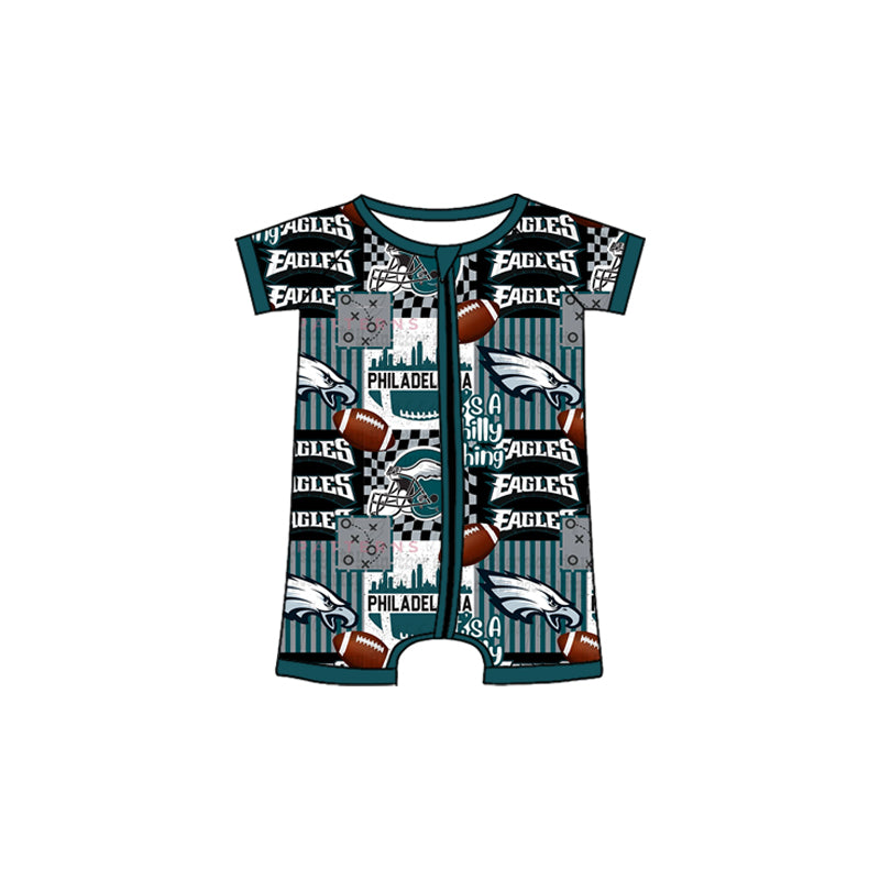 (Custom Design Preorder MOQ 20 Each Item)Team's Eagles Print Family Bamboo Matching Clothes