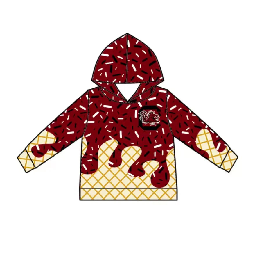 (Custom Design Preorder MOQ 5 Each Item)Team's Gamecock Print Girls Matching Clothes