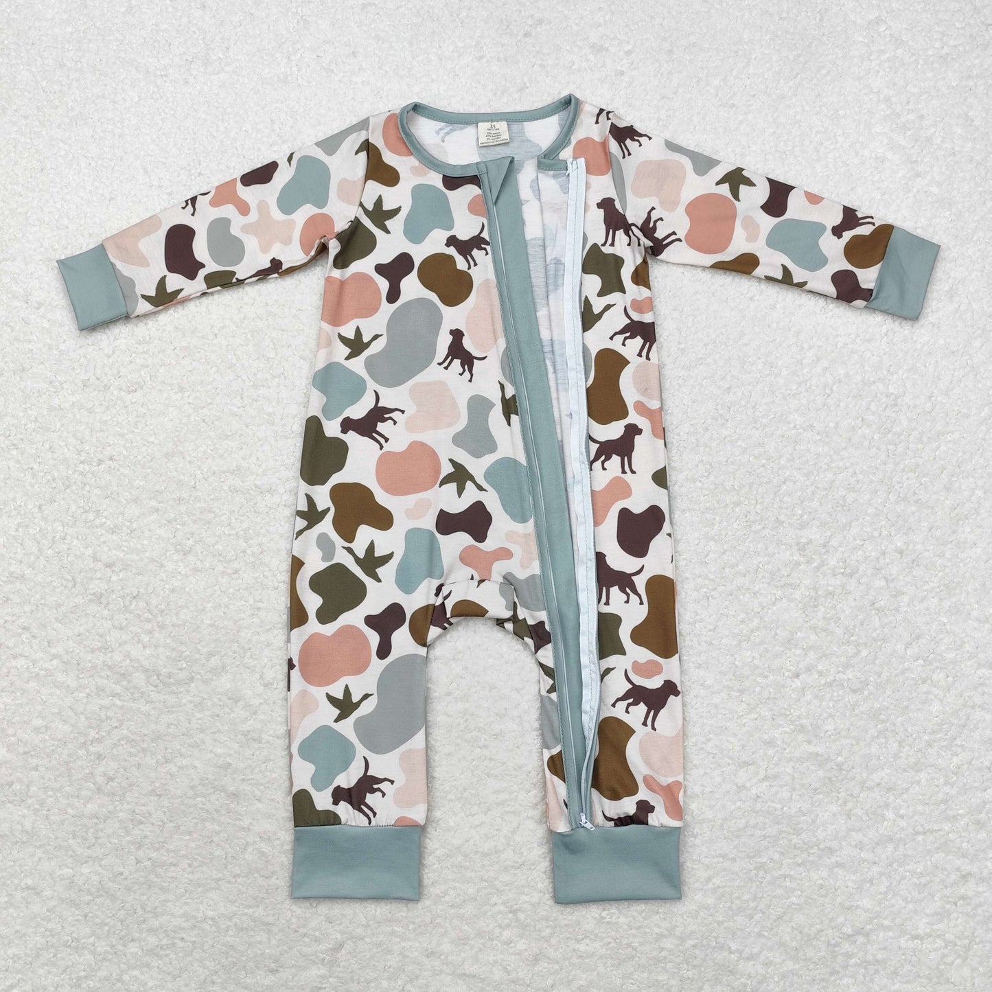 Camo Dog Duck Fish Hunting Print Sibling Fall Matching Clothes