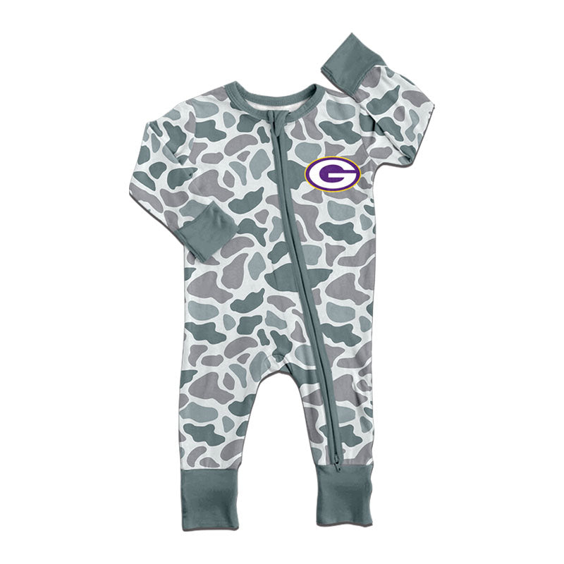 (Custom Design Preorder MOQ 5 Each Item)Team's Gurdon Camo Print Sibling Matching Clothes