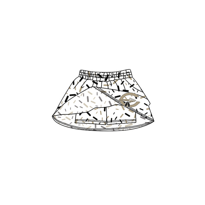 (Custom Design Preorder MOQ 5 Each Item) Team's Comanche Sprinkles Print Summer Bottom Skirts Shorts Mom and Me Matching Clothes