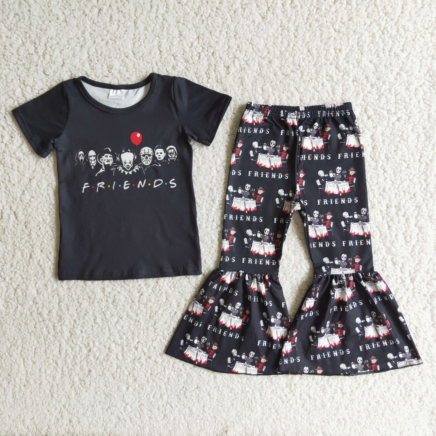 (Promotion) A1-23 FRIENDS Top Bell Pants Girls Halloween Outfits