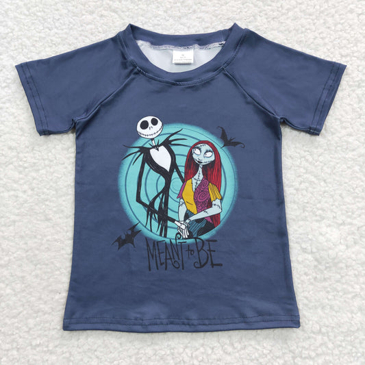 A4-21 Navy short sleeve T-shirt kids Halloween top