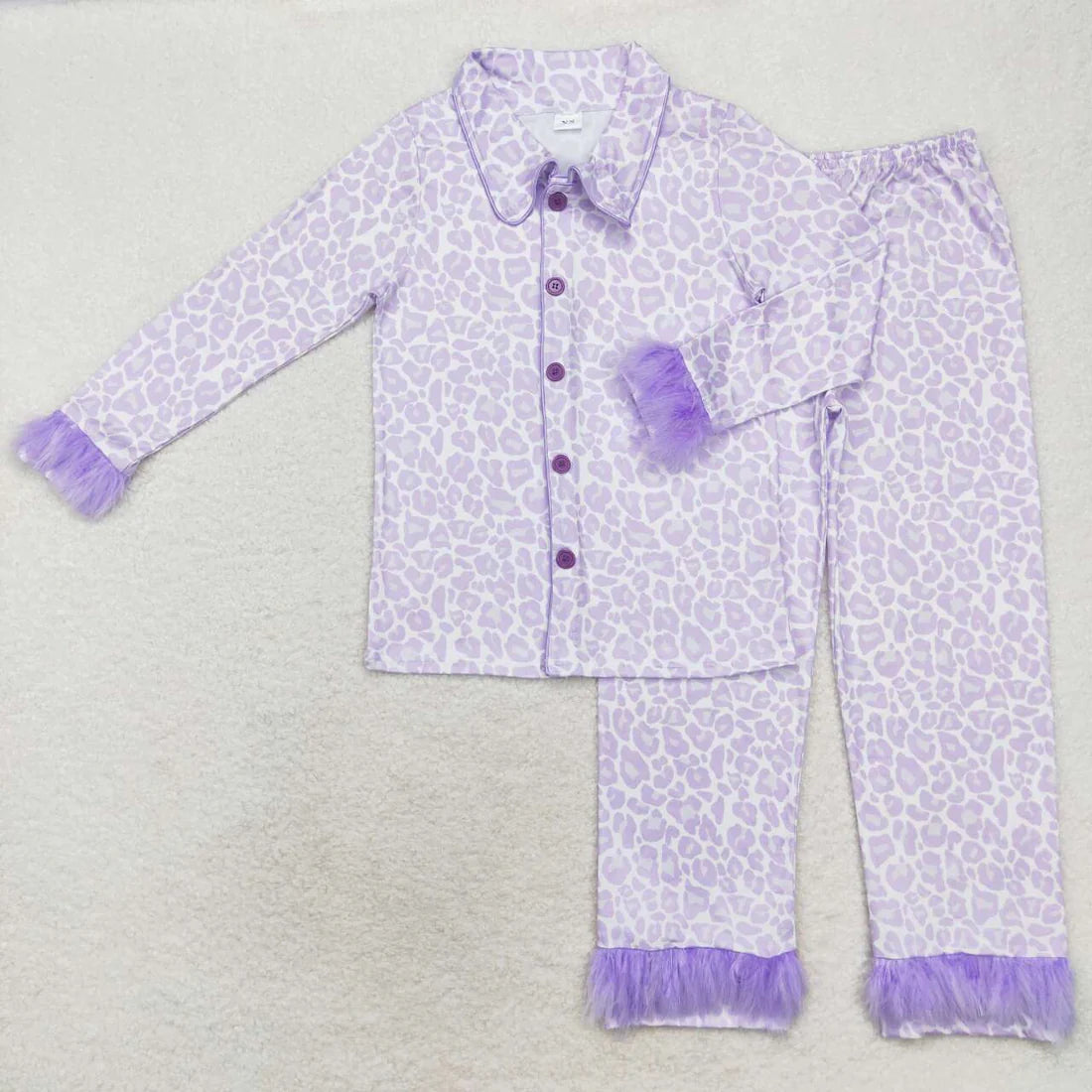 8 Colors Adult Fall Buttons Fur Pajamas Woman Clothes Set