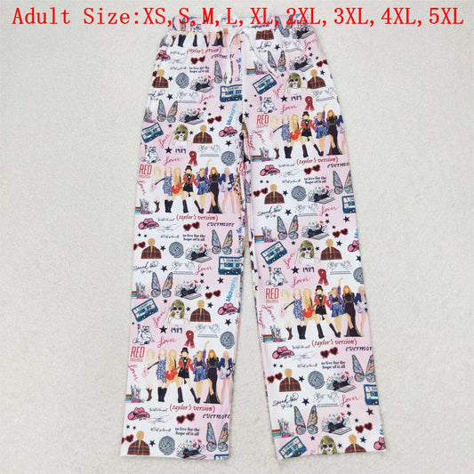 P0464 Adult Singer Swiftie Print Woman Pajamas Pants