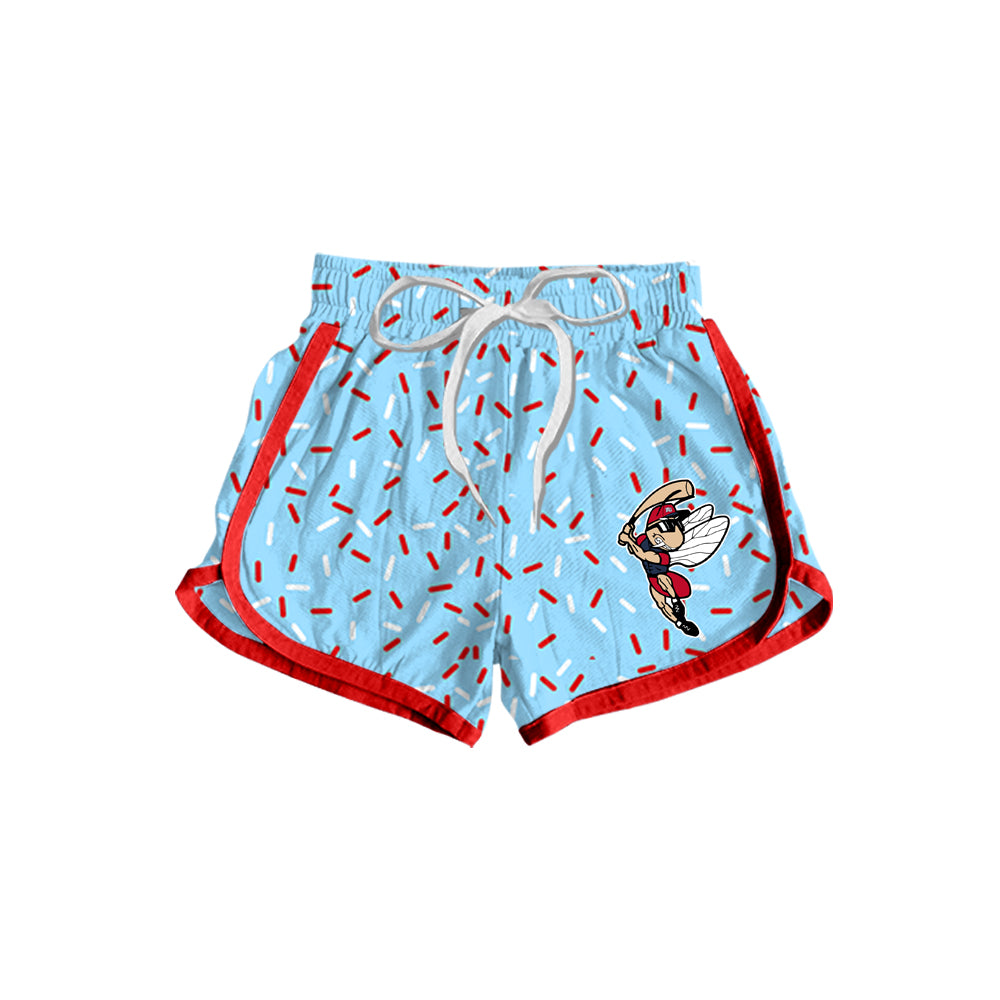 (Custom Design Preorder MOQ 5) Team's SOUTH GEORGIA GNATS Sprinkles Print Adult Summer Bottom Shorts