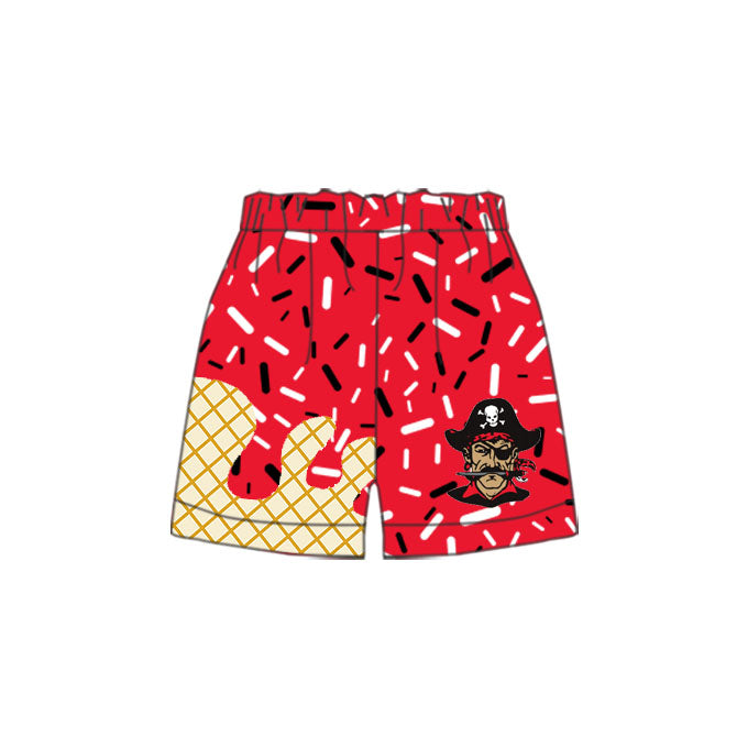 (Custom Design Preorder MOQ 5 Each Design) Team's Ajo Sprinkles Print Summer Bottom Shorts Mom and Me Matching Clothes