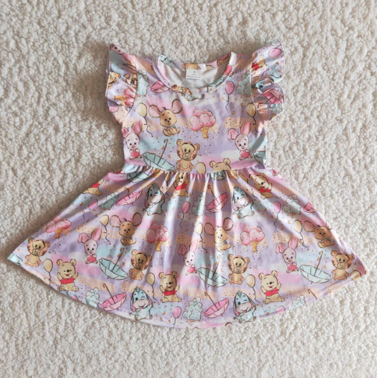 (Promotion) Flutter Sleeves knee length dress B11-11