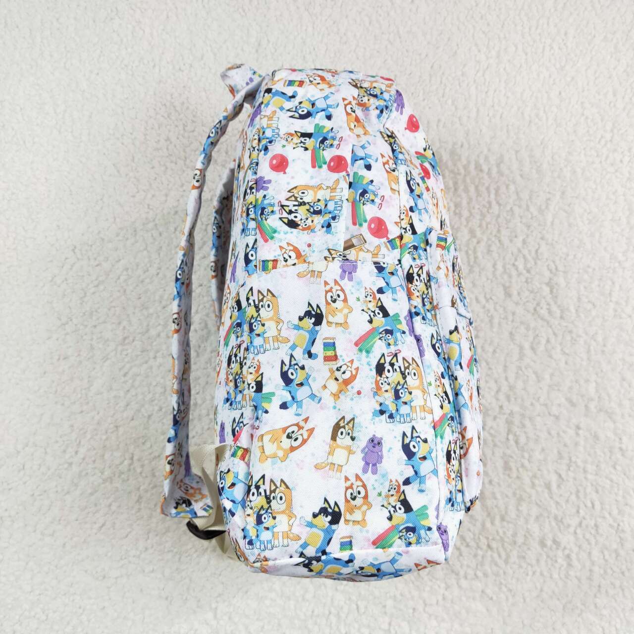 BA0054 Kids bag white cartoon dog backpack