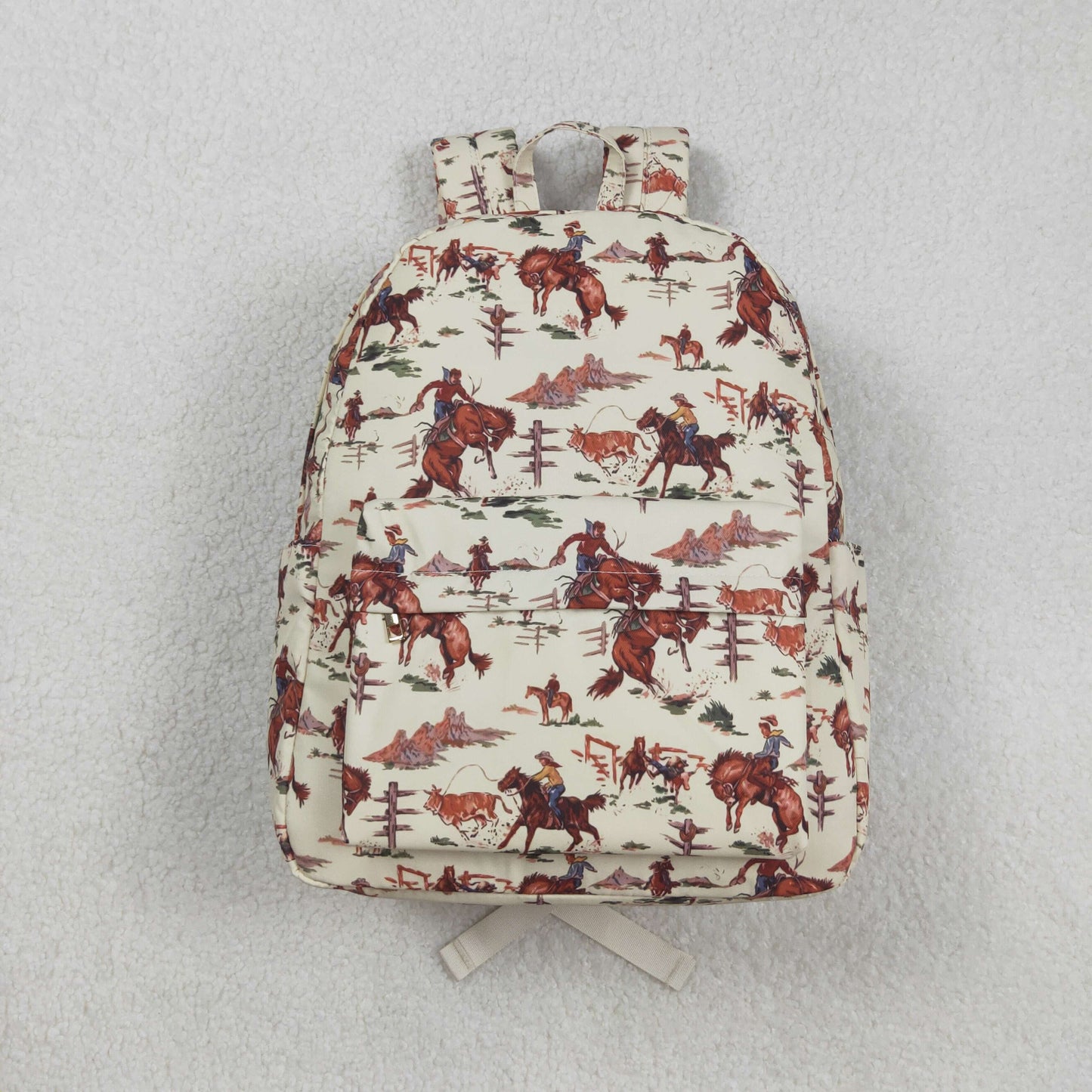BA0059 Kids bag cowboy western print backpack