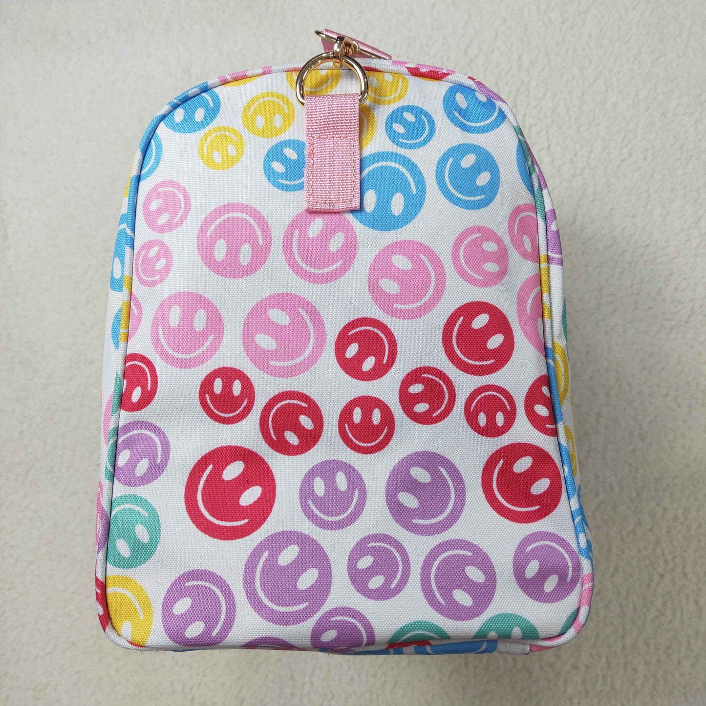 BA0068 Colorful smiling face print gym bag Overnight Bags
