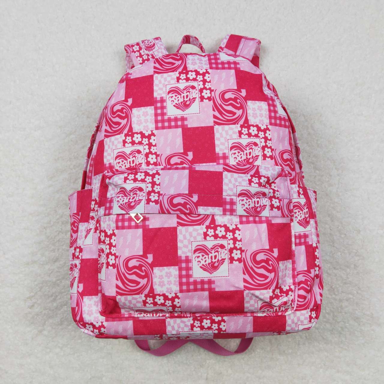 BA0114 Girls Bag Pink BA Heart Print Backpack