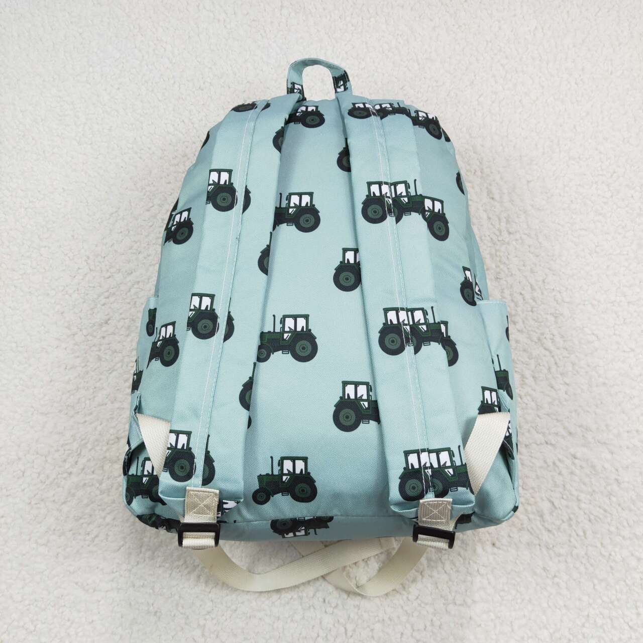 USA-Shop BA0121 Kids bag grey tractors print backpack