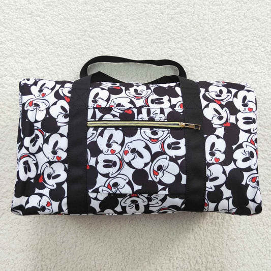BA0132 Black cartoon mouse print gym bag Overnight Bags
