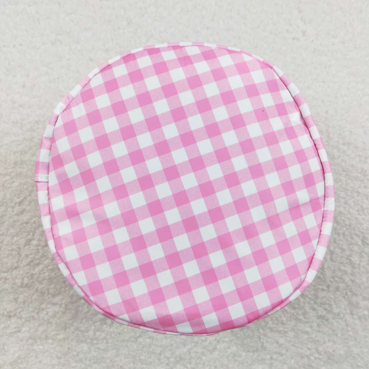 BA0160 Pink Plaid Colorful Bunny Easter Bag