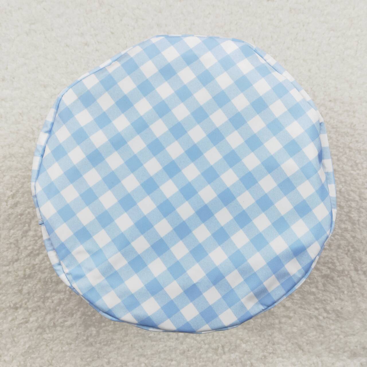 BA0161 Blue Plaid Colorful Bunny Easter Bag