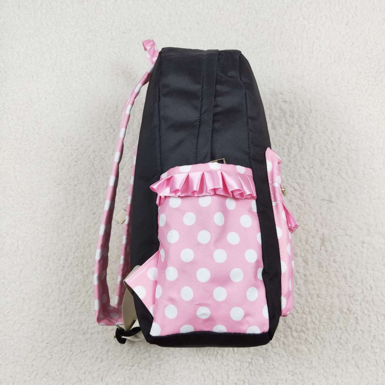 BA0183 Pink Dots Print Girls Backpack