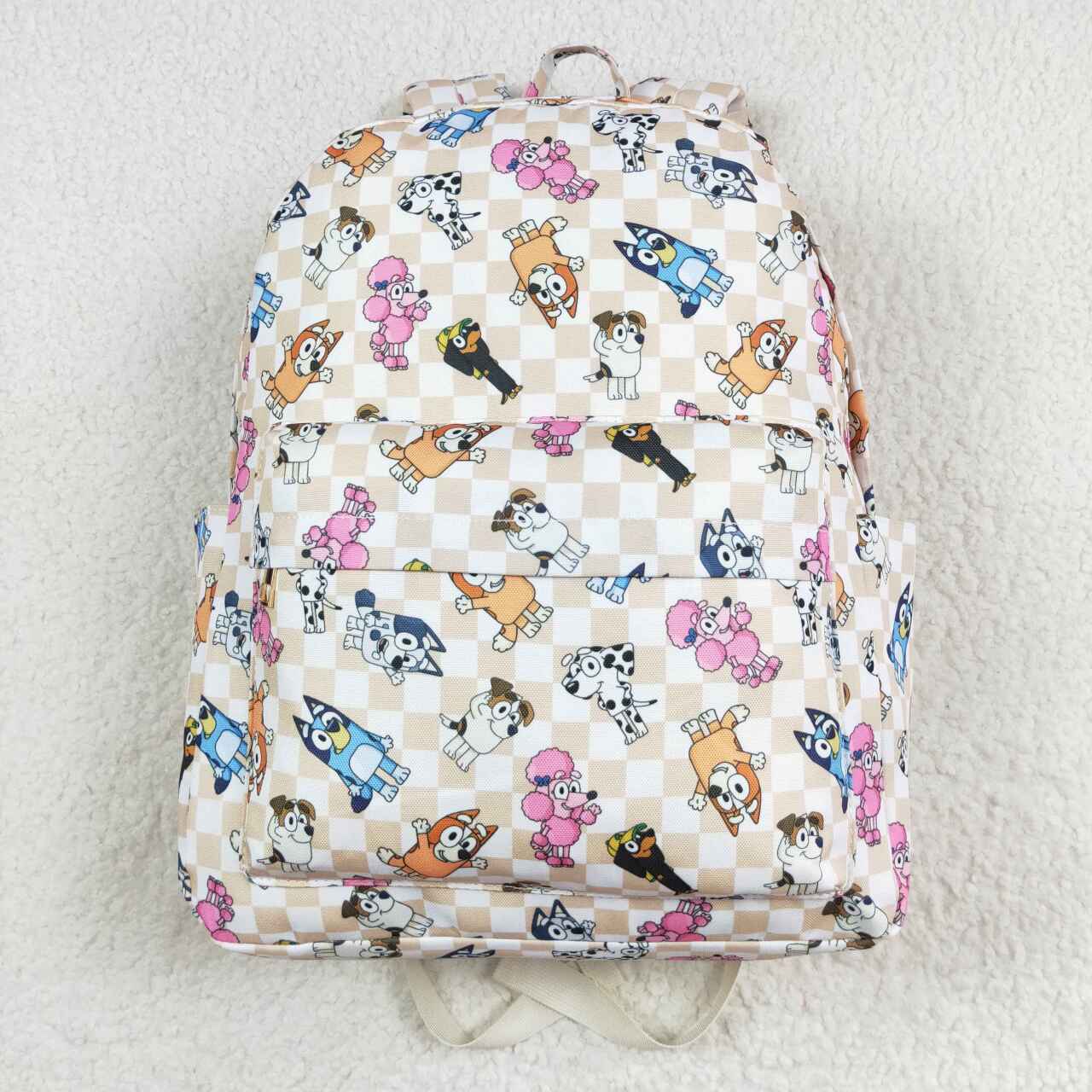 USA-Shop BA0187 Cartoon Dog Plaid Print Girls Backpack