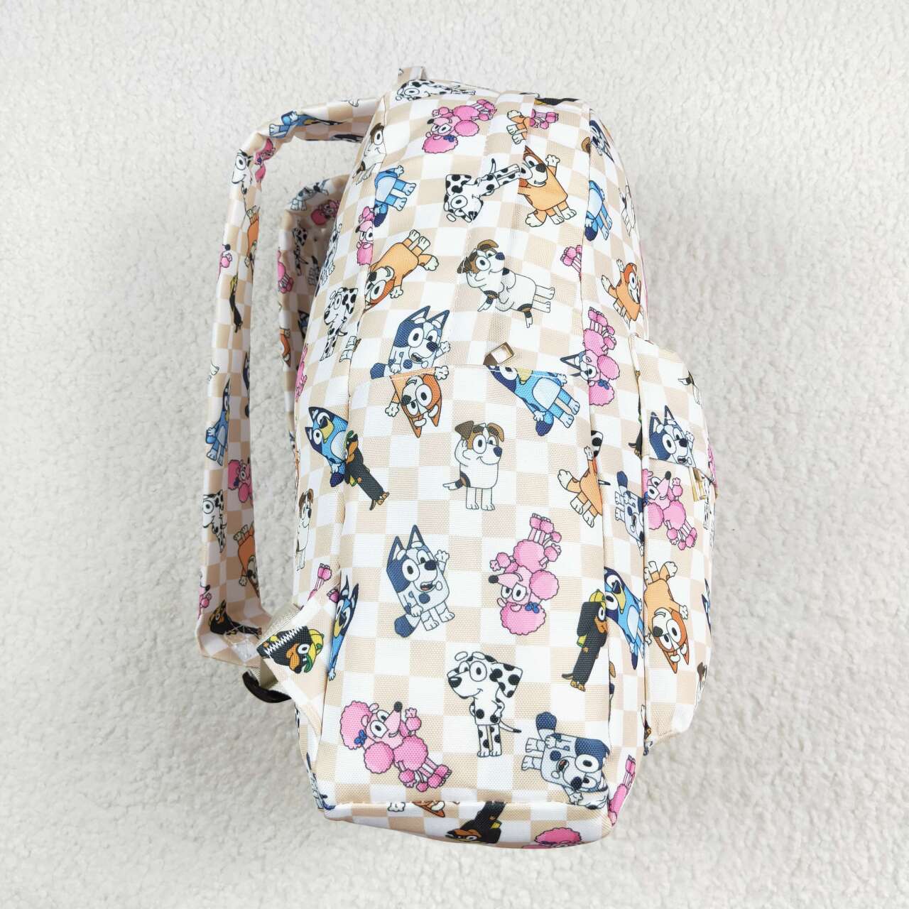 USA-Shop BA0187 Cartoon Dog Plaid Print Girls Backpack