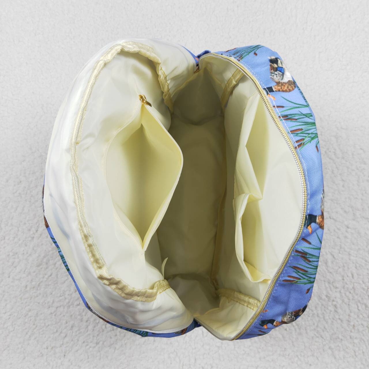 USA-Shop BA0200 Blue Duck Print Backpack Boys Hunting Bags