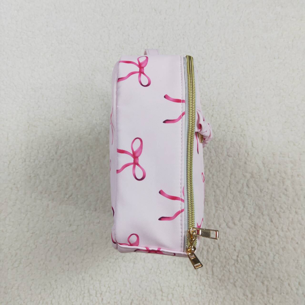 BA0234 Pink Bows Print Lunch Boxes Picnic Thermal Bags