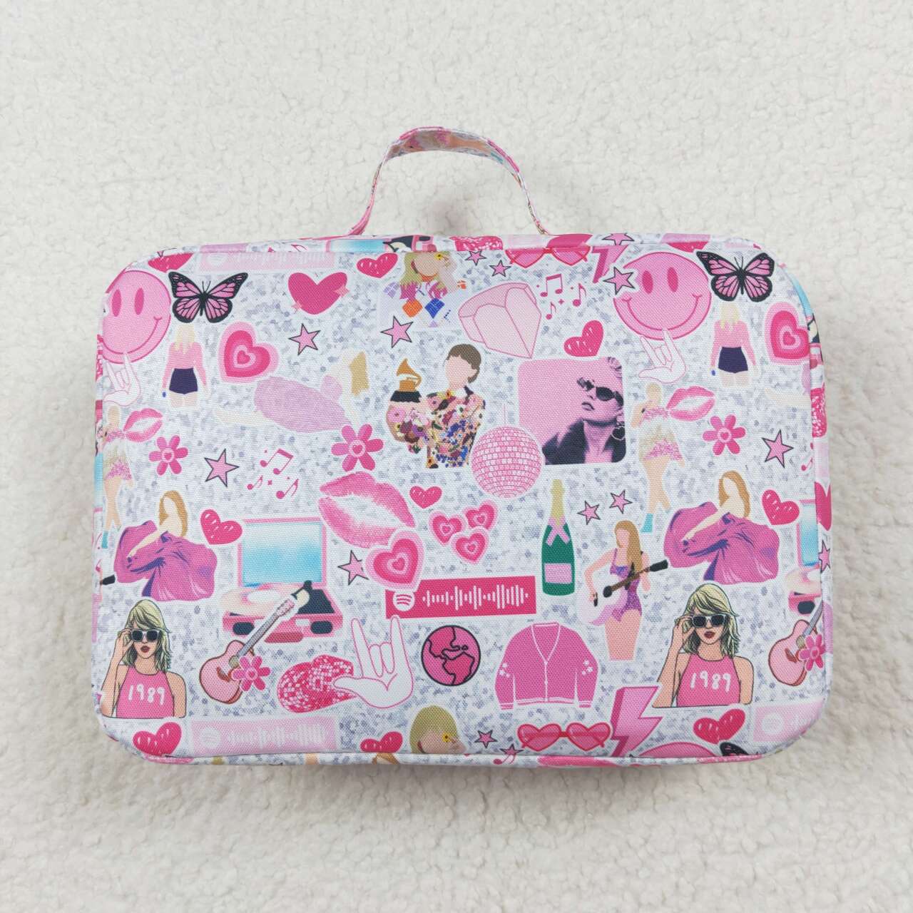 BA0235 Pink Singer Swiftie Print Lunch Boxes Picnic Thermal Bags