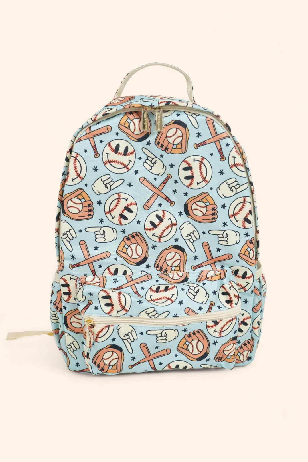 (Pre-order) BA0241 Baseball Smiling Face Print Backpack Boys Bags